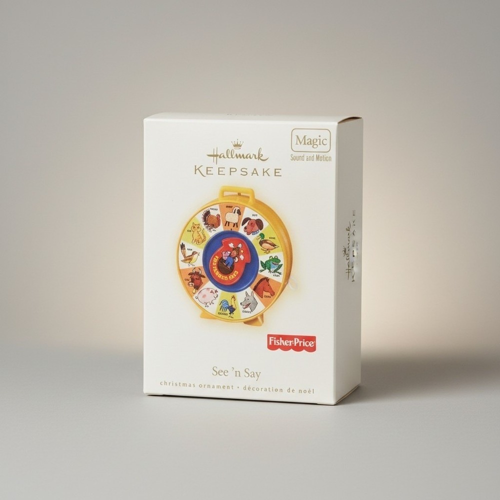 Hallmark Keepsake 2007 Fisher-Price See n Say Ornament Magic Sound and Motion